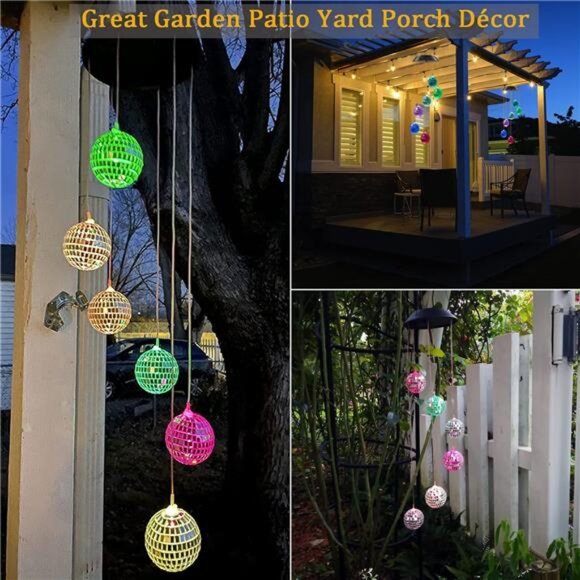 Solar Disco Ball for Garden Patio Outdoor Decor, Lovely Color Changing Lights - Picture 3 of 6